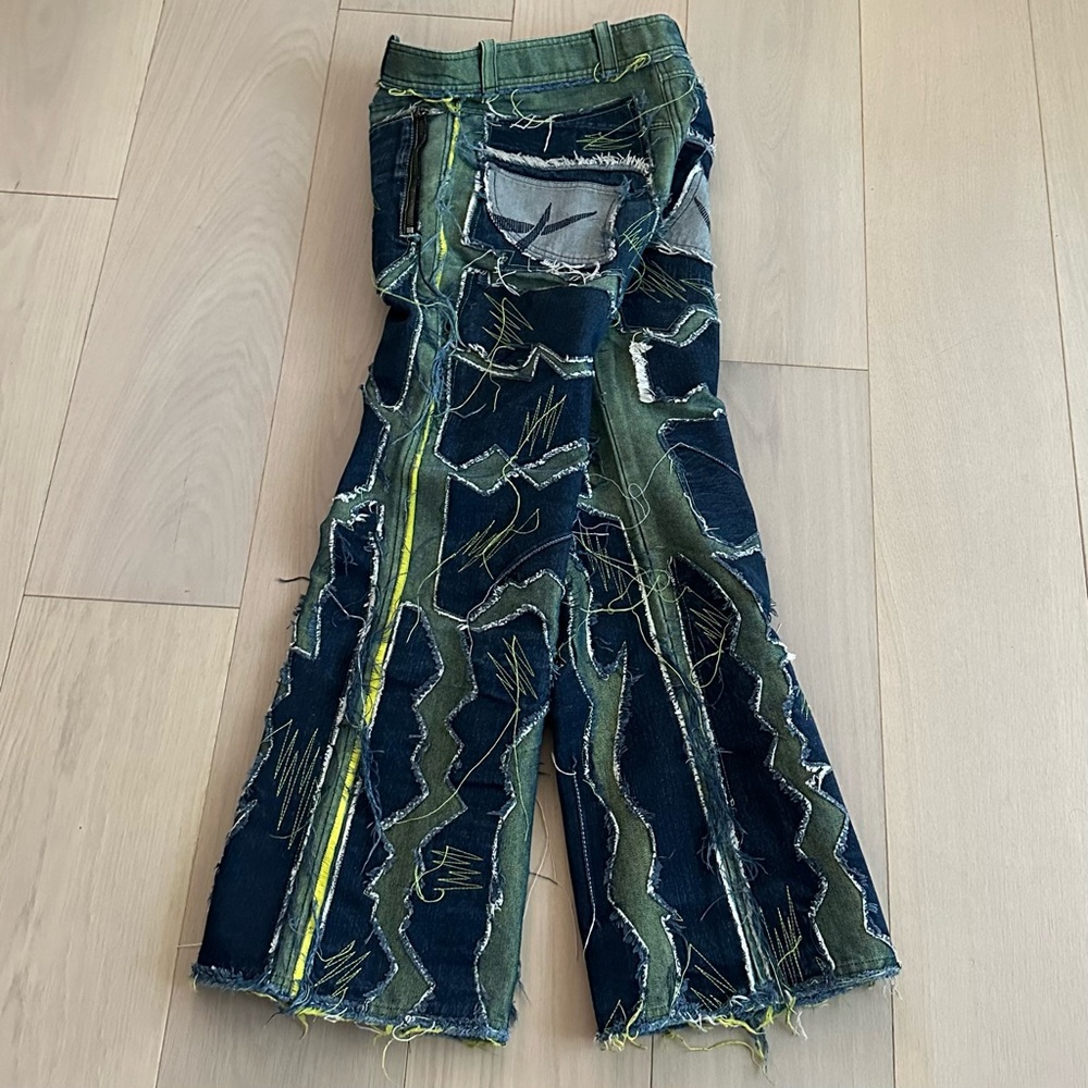 Arkadius Anarchy Jeans Distressed Patchwork Jeans… - image 8